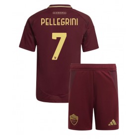 AS Roma Lorenzo Pellegrini #7 Hemmakläder Barn 2024-25 Kortärmad (+ Korta byxor)